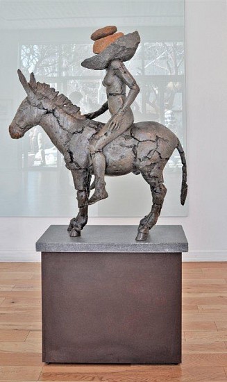 ANGUS TAYLOR, Lady on a Donkey, Thinking
2012, Cast Bronze and Granite