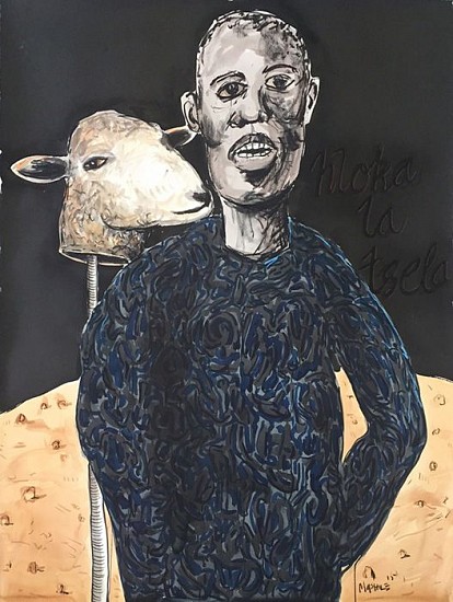 COLBERT MASHILE, Hloka-La-Tsela
Charcoal, Ink and Pastel on Paper