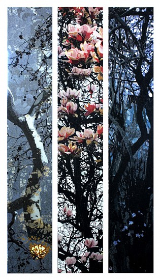 LIZA GROBLER, Impressions: Dusk (Blossom Panel I)
Glass Seed Beads on Board