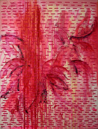 LIZA GROBLER, Homage to Mexican Pink
2015, Oil and Pipe Cleaners on Canvas