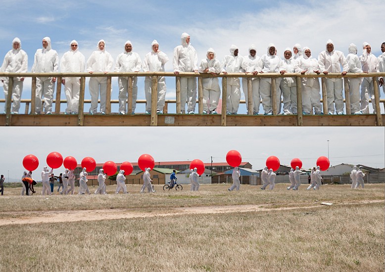 LIZA GROBLER, Diary of a Nanosatellite New Home II
2014, Performance Still Public Procession in Khayelitsha