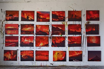 Fire Wall of Paintings 24 works