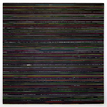 Monochrome Black III, 2015 acrylic on tape on canvas 120x120