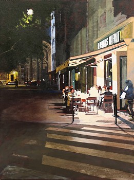 Denby Meyer, The Paris Life, Acrylic on Canvas, 86x63cm