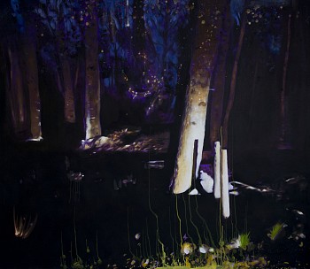 forest in nocturnal light 1.9mx2.2m oil on canvas