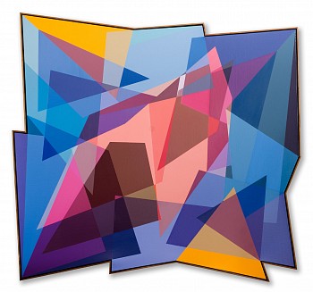 title a08 120 81 16 size 1.83m x 1.93m framed in kiaat medium spraypaint and acrylic on canvas