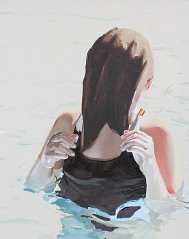 Girl in Water, from The Becoming Child, 2012, oil on canvas, 100 x 80cm.