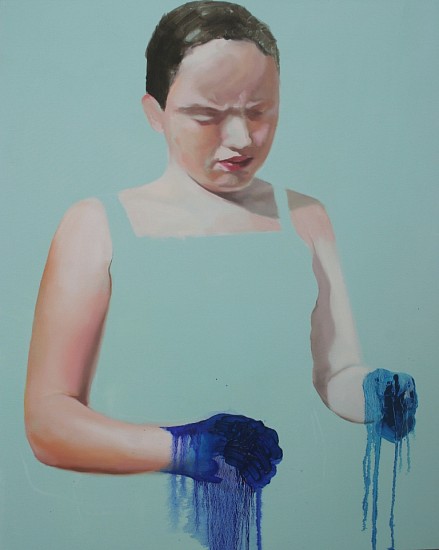 TANYA POOLE, Girl with Blue Hands
2012, Oil on Canvas