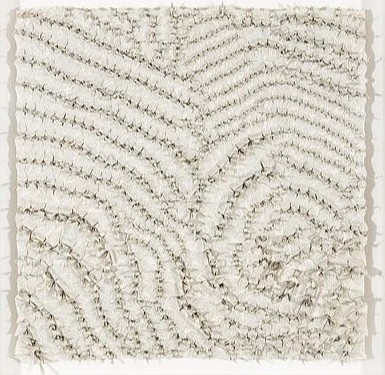 BRONWYN LACE, Encyclopædia Britannica I
2015, Origami Cranes Made from EncyclopÃ¦dia Britannica Paper Stitched and Pinned into Canvas