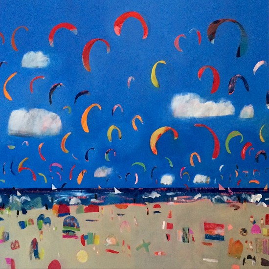 LOUISE MASON, KITES
2017, Oil on Wood