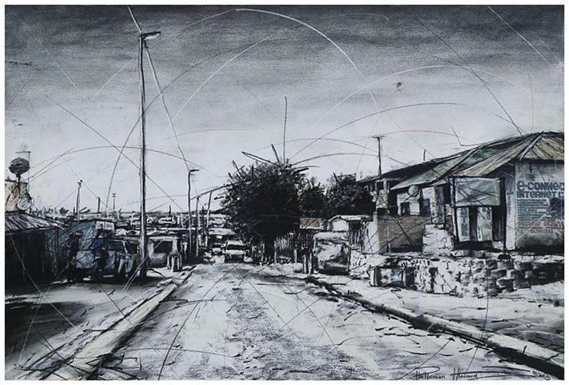 PHILLEMON HLUNGWANI, SELBORN STREET & 10th AVENUE (ALEX) II
Mixed Media on Paper