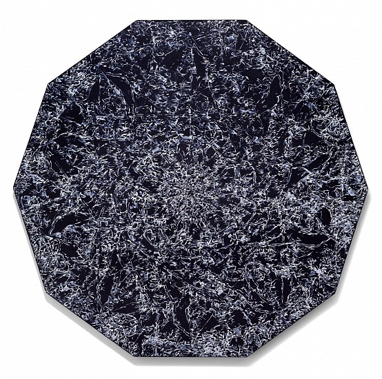 JORDAN SWEKE, FRAGMENTORY VOID NO. 15
2018, OIL ON DECAGONAL CANVAS
