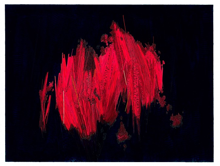 GALIA GLUCKMAN, IN PROFUNDUM (IN DEPTH)
2017, ACRYLIC PAINT, PIGMENT INK ON COTTON PAPER AND COLLAGE