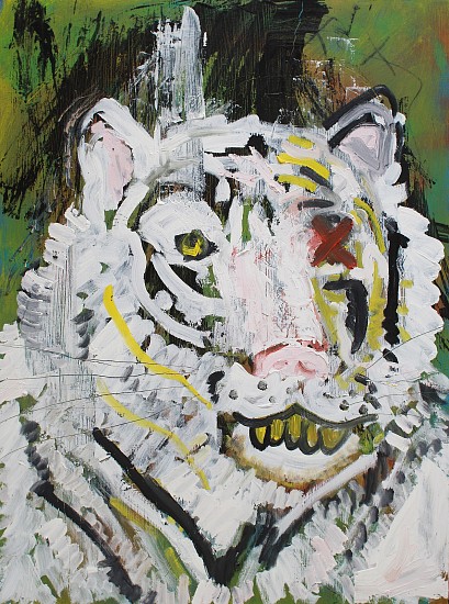 MICHAL KRUGER, TIGERS DON'T CRY
2018, Oil on Board