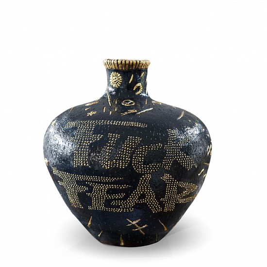 LUCINDA MUDGE, FUCK FEAR
2018, CERAMIC, GOLD LUSTRE