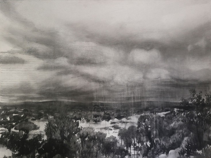 HANIEN CONRADIE, OF THOSE WHO CALLED RAIN, NTLHANTLHE, BOTSWANA
2018, SOOT INK ON CANVAS