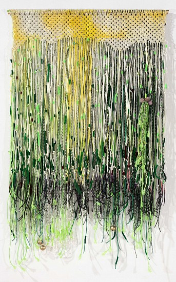 LIZA GROBLER, FYNKAM (COMB)
2019, MACRAMÃ‰, COMBS, BEADS AND MIXED MEDIA