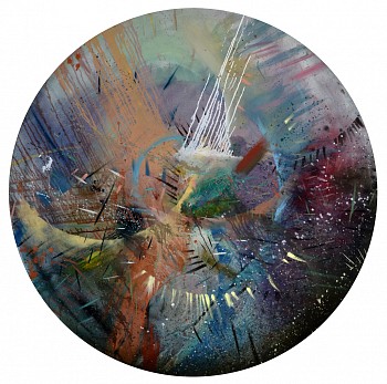 Warm Valley 135 cm rondo oil on canvas