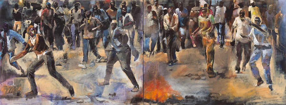 RICKY DYALOYI, PROTEST I
2019, Mixed Media on Canvas