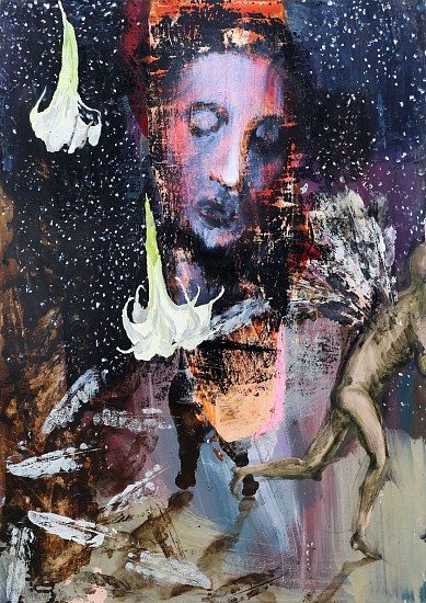 BEEZY BAILEY, THE STARS FELL DOWN AND WE RAN AWAY
Mixed Media on Canvas