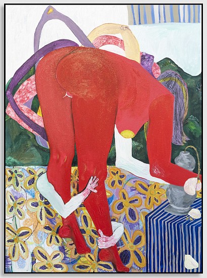 GRACE CROSS, ATLAS BEND IN RED
2020, OIL, PASTEL AND PENCIL ON CANVAS