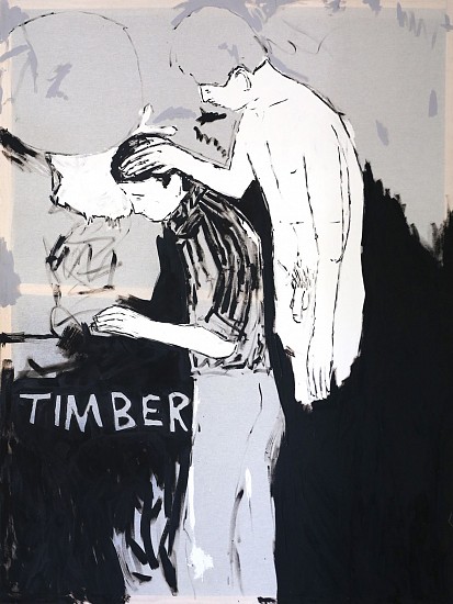 BRETT CHARLES SEILER, TIMBER
2021, BITUMEN, ROOF PAINT ON CANVAS