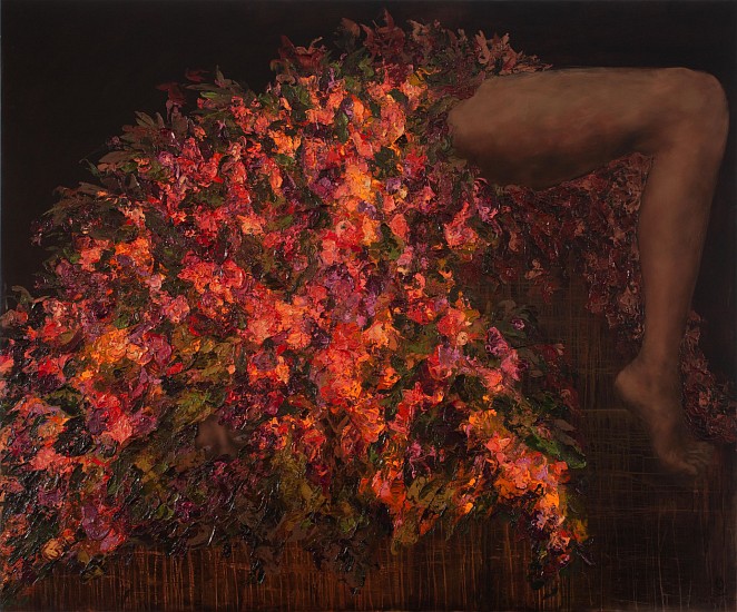 SHANY VAN DEN BERG, ELEGOS - SONG TO THE FALLEN FLOWERS
2021, Oil on Board