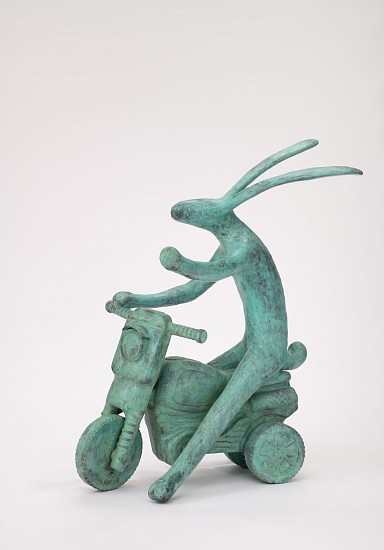 GUY DU TOIT, HARE ON SCOOTER II
2021, Bronze