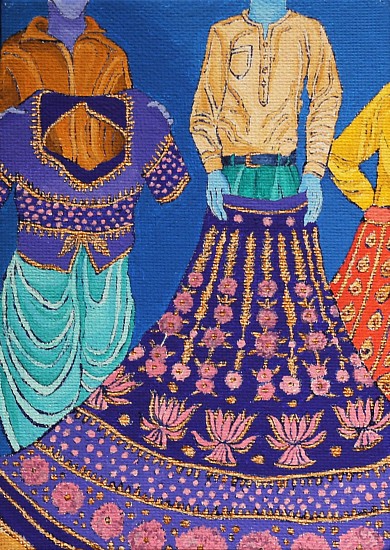 SHAKIL SOLANKI, BEHIND THIS BLOUSE LIES MY HEART, BENEATH THIS VEIL LIES MY HEART, I'LL GIVE MY HEART TO MY BELOVED (CHOLI KE PEECHE)
2021, GOUACHE ON CANVAS PANEL