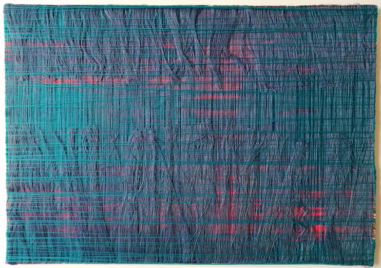 MARK RAUTENBACH, TURQUIOSEGREY
2021, POLYESTER SEWING THREAD, PAPER, ACRYLIC PAINT AND INKS, FOAMCORE