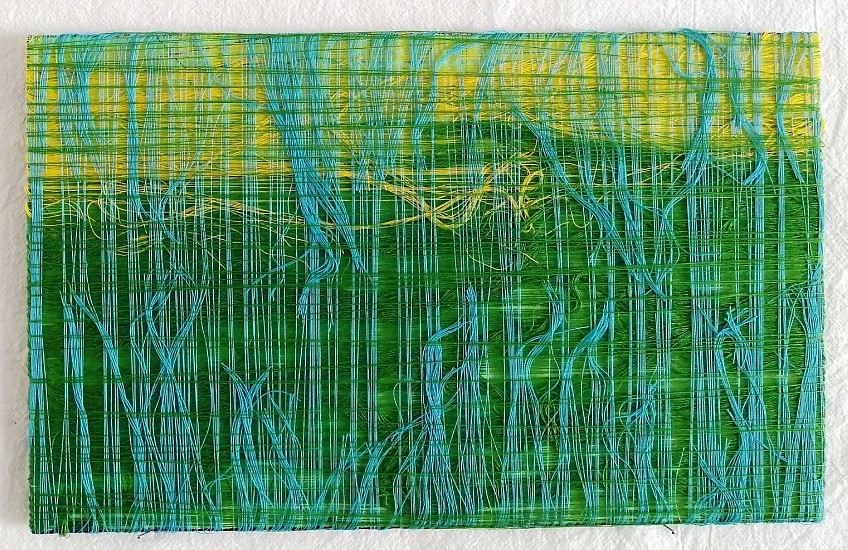 MARK RAUTENBACH, GREENTURQUOISEYELLOW
2021, POLYESTER SEWING THREAD, PAPER, ACRYLIC PAINT AND INKS, FOAMCORE