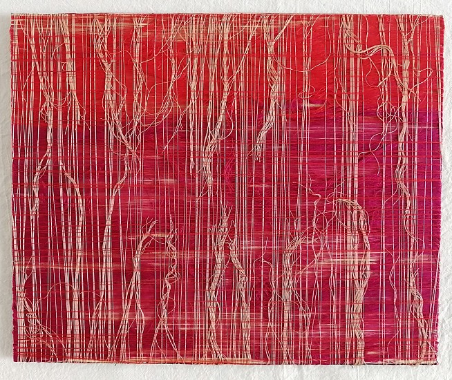 MARK RAUTENBACH, MAGENTAVERMILLIONFAWN
2021, POLYESTER SEWING THREAD, PAPER, ACRYLIC PAINT AND INKS, FOAMCORE