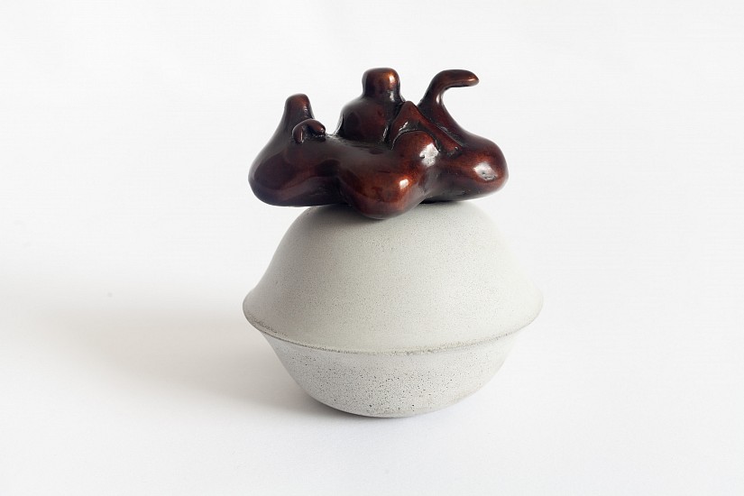 SOPHIA VAN WYK, ZINTLE COVID CLOUD
2021, LOST WAX BRONZE WITH PATINA, CONCRETE AND DURALATEX