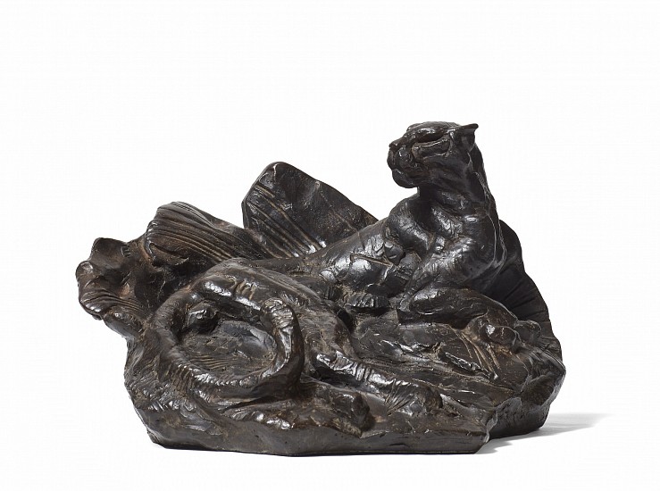 DYLAN LEWIS, S454 LYING LEOPARD II MAQUETTE
2022, Bronze