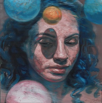 Assembled Obstacles #2 2023 oil on linen 60x60cm