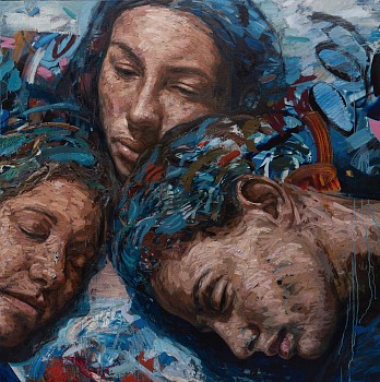 Visual Assembly 2023 oil on linen 150x150cm