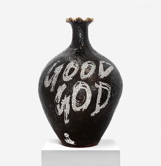 LUCINDA MUDGE, GOOD GOD
2023, CERAMIC, GOLD LUSTRE