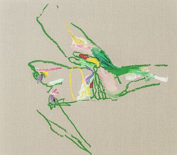 LUCY JANE TURPIN Figure in green Oil on Belgian linen 2023 1100 x 945 mm