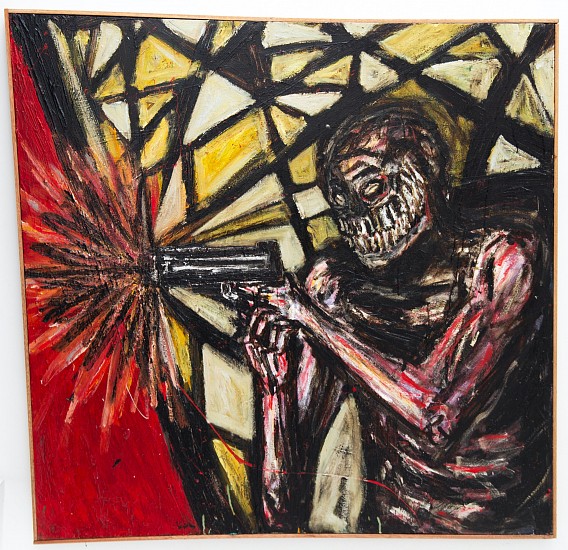 BOYTCHIE, SPARKS FLY
2024, OIL, ENAMEL & BITUMEN ON CANVAS