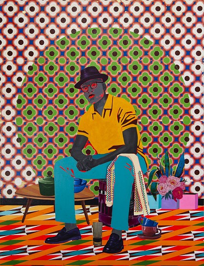 TAFADZWA TEGA, THE BISHOP
2025, Mixed Media on Canvas