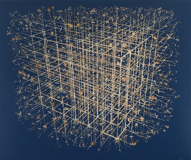 GERHARD MARX, SPATIAL DIMENSIONAL (FEBRUARY)
2025, PLANT MATERIAL & PU GROUND ON CANVAS WITH BOARD