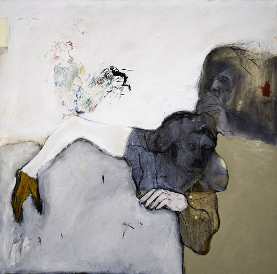 LORIENNE LOTZ, SPILLING THE BEANS
2025, OIL AND CHARCOAL ON CANVAS