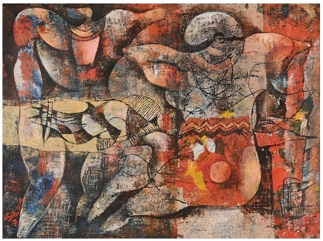 LUCKY SIBIYA, THE QUEEN
OIL, PASTEL AND CHARCOAL ON PAPER