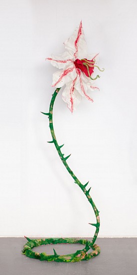 HANNAH MACFARLANE, HEAVY IS THE BLOOM
2025, WOOL, WIRE AND PVC PIPE