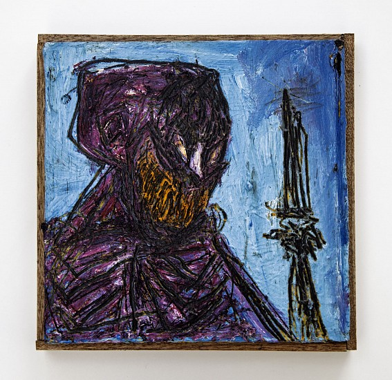 BOYTCHIE, UNTITLED (HUSTLER 2)
2025, OIL, ENAMEL AND BITUMEN ON WOOD