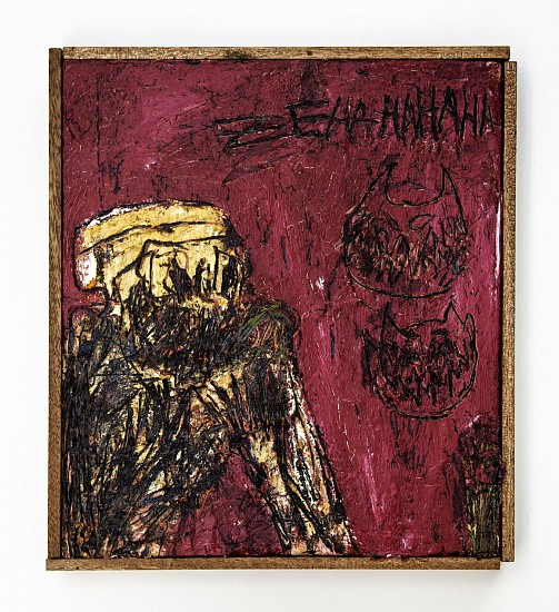 BOYTCHIE, UNTITLED (HUSTLER 4)
2025, OIL, ENAMEL AND BITUMEN ON WOOD
