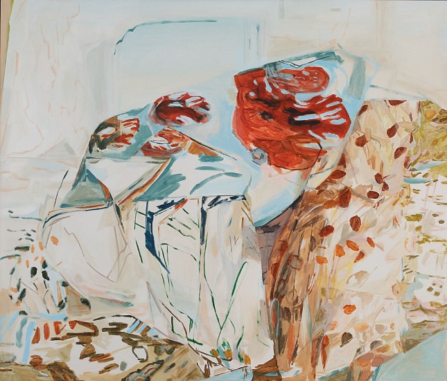 JEANNE HOFFMAN, NOW BOUND UP IN ONE FORM (OR A SHAPE OF SEAWATER)
2025, ACRYLIC ON ITALIAN COTTON