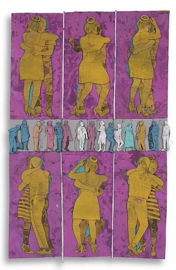 THONTON KABEYA, KOMPA 2
2025, CHALK PAINT, ACRYLIC AND NEWSPAPER INK ON CANVAS