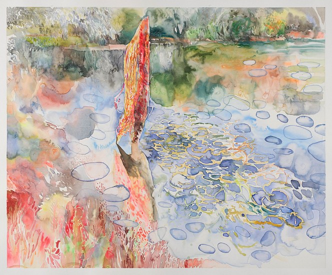 RINA STUTZER, WATERDANCER I
2025, SILKSCREEN MONOTYPE HYBRID ON FABRIANO ROSASPINA PAPER, HAND FINSHED