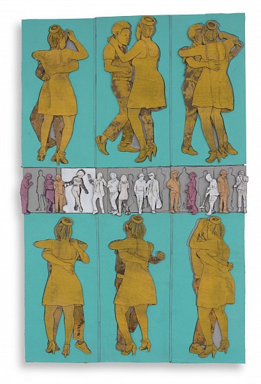 THONTON KABEYA, KOMPA 1
2025, CHALK PAINT, ACRYLIC AND NEWSPAPER INK ON CANVAS
